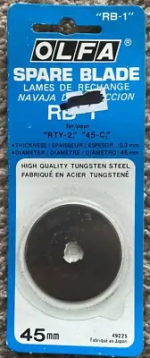 Olfa Rotary Cutter Spare Blade RB-1 "RTY-2/45-C" 45mm New in sealed Pkg Japan