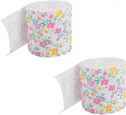 WATIIFUFU Pretty Toilet Tissue 2 Rolls of Vibrant Printed Toilet Paper for Home or Travel