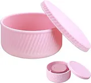 TITATI Leak Proof Soap Holder, Silicone Shampoo Bar Holder with Draining Layer, Travel Soap Container with Lid for Shower Bathroom Gym, Camping, Travel(1 Pack, Pink)