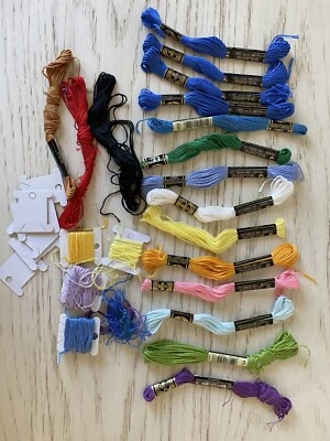Lot Of 14 DMC 25 Mouline Special Embroidery Skeins Multicolor Colors ..