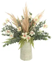 Creative Displays Mixed Floral Arrangement Featuring Pampas, Eucalyptus And Butterfly Magnolias