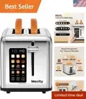 2 Slice Smart Toaster with LED Display & Removable Crumb Tray for Easy Cleaning