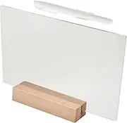 ZUNOXAZ 1Set Acrylic Message Board with Light Glowing Dry Erase Board with Wooden Stand Pen for Home Office Memo Easy to Write Clean Practical Present for Friends