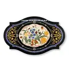30"x18'' oval black Marble Center wall panel Table Top Inlay lapis tiger eye