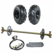 740mm Rear Axle Kit 6" Wheels Sprocket Brake ATV Trike Go kart Drift Dirt bike