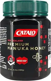 CATALO New Zealand Manuka Honey UMF 5+ MGO 83+ | Premium Quality, Raw & Pure Antibacterial Honey | Boosts Immunity & Wound Healing, 250g (1000g)