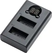 Kimaru LP-E12 Battery Charger, Double Slot LP-E12 Charger for Canon LC-E12 LC-E12E Charger and Canon EOS M, M2, M10, M50, M50 Mark II, M100, M200, Rebel SL1, PowerShot SX70 HS Cameras.