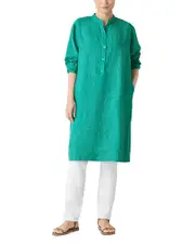 Eileen Fisher Washed Linen Delave Dress