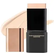 Korean Foundation Makeup, Natural Stick Foundation Korean Foundation Stick With Brush - Long-lasting Face Makeup Foundation, 01# Cream-white Color, Clear And Bright, Suitable For Fair And Natural Skin