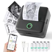 Print Pods Mini Printer, Thermal Inkless Sticker Maker with 10 Rolls Printing...