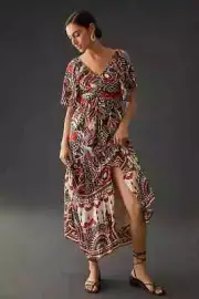 Anthropologie By Anthropologie Tiered Maxi Dress S new with tag