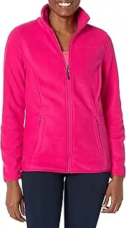 [Amazon Essentials] Women's Classic-Fit Long-Sleeve Full-Zip Polar Soft Fleece Jacket (Available in Plus Size), Pink, Large