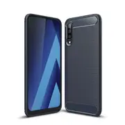 MCC Slim Samsung Galaxy A70 2019 Carbon Fibre Soft Carbon Case Cover A705 [Dark Blue]