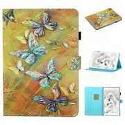 For Samsung Galaxy Tab A 8.0 (2019) T290 Colored Drawing Stitching Horizontal Flip Leather Case, with Holder & Card Slots
