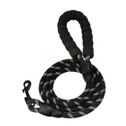 Black Heavy Duty Nylon Dog Training Leash Strong Rope Recall Lead
