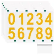 5 Sheets/50 Pcs 4 Inch 0-9 Vinyl Reflective Mailbox Numbers for Outside, Gold