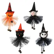4 Pack Scary Witch Pendant Halloween Party Bar Decoration for Home Decor Gifts