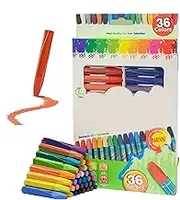 Oil Pastels Set for kids - Watercolour Blending Oil Pastels | Hexagonal Shaped Crayons For Sketching | 36 Assorted Colors Vibrant Oil Art Kit For Decorative Painting, Making Pictures Like Oil Painting