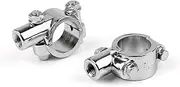 MAH HORNETS Handlebar Rearview Mirror Mount 1.0 Inch (25mm Diameter) Holder Clamp - Aluminum Motorcycle Bike Handle Bar 10mm Thread Mount Adaptor Chrome (2Pcs)