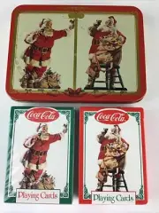 Santa Claus Coca-Cola Coke New Playing Cards In Tin. Nostalgia