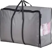 MISSLO Thick Over Size Storage Bag, Folding Organizer Under Large, Grey