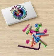 Dynamite Forever Bolts Fruity Loops Tie Dye 1" Inch Skateboard Hardware
