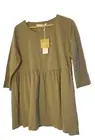 Women's Size S Taking Shape 100% Organic Cotton Tiered Top 3/4 Sleeves BNWT