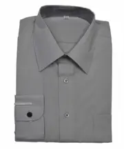 Men's light gray long sleeves dress shirt (14 1/2 / 32-33)