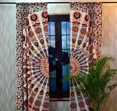 Mandala Peacock Curtain Wall Hanging Curtain Mandala Curtains