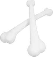 ifundom 2pcs Bone Prop Decoration Fake Bone Halloween Skull Hoop Halloween Decorative Skeleton Leopard Decor Skeleton Bones for Table Bones Decorations Caveman Decor Funny Plastic White