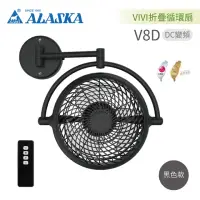 在飛比找momo購物網優惠-【ALASKA 阿拉斯加】VIVI折疊循環扇 黑色款(V8D