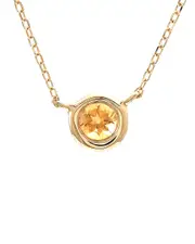 14K 0.11 ct. tw. Citrine Necklace