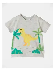 [Sprout] Essential Dino T-Shirt in Grey