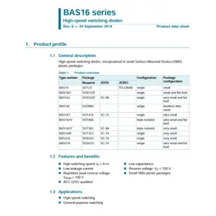 BAS16J,115 BAS16J NXP 二極體 100 V 250mA  SOD-323F