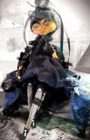 Handmade Interior Collectable Doll Kitty The Thief, Art Doll, One Of A Kind Doll
