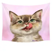 Cute Cats the Hungry Kitten Tapestry