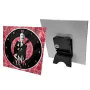 PINK Singer Artist Analogue Glass Desk Clock Birthday Work Mothers Day Bar Gift