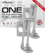 2 x ONE, ONE SL, Play:1 Wall Mount Bracket - Twin Pack - White - Compatible with Sonos ONE, ONESL & Play:1 (Pair, Double Pack)