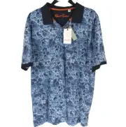 NWT ROBERT GRAHAM CLASSIC FIT AMARO Blue Polo Shirt COTTON RPP227502MCF MEDIUM