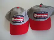2PC LOT BUD BUDWEISER BEER GOLF BEACH SNAPBACK DEADSTOCK HAT CAP VINTAGE C3