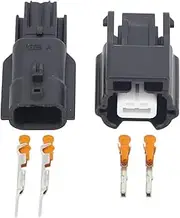 Xiaojiang Store 2 Pin Female Male PA66 Auto wat/erp/;ro/ofW Black Electronic Housing Socket Connectors DJ7021K-0.6-11/21(5 Sets)