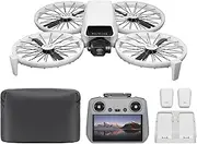 DJIXJ Flip Fly More Combo With RC 2 Screen Remote Controller, Drone With 4K UHD Camera for Adults, Palm Takeoff, Auto Return, Intelligent Flight, 3 Batteries for 93-Min Flight Time, Gray