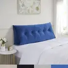 Triangle Headboard Wedge Bed Velvet Cushion with Side Pockets