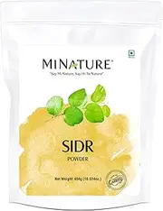 Sidr Powder by mi nature| for Hair & Skin | Sidr Leaves Powder |Natural Hair Cleanser & Conditioner | Natural Source of Mucilages and Saponins (454 g (Pack of 1))