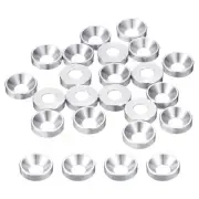 50 Pcs M6 Countersunk Washer Aluminum Alloy Countersunk Finish Washer, Silver
