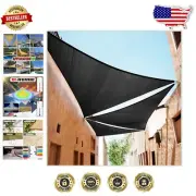 Custom Black UV Block Triangle Shade Sail - 11' x 13' x 17' Commercial Quality