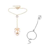 Geometric Hollow Arrow Ring Bracelet Integrated Creative Finger Chain Set Chain