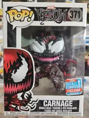 FUNKO POP! MARVEL VENOM - CARNAGE - 2018 Fall Convention #371 +FREE Protector