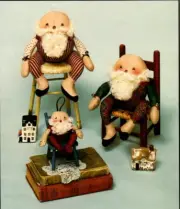Jolly Old Egg Doll Pattern Soft Sculpture Folksy Country Egg Shaped Santas