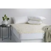 Jason Queen Bed Reversible Fitted Underlays Australian Wool 550GSM 152x203cm WHT